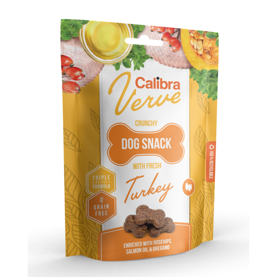 Calibra Verve Crunchy Snack Dog Treats Turkey 1 x 150g 16274