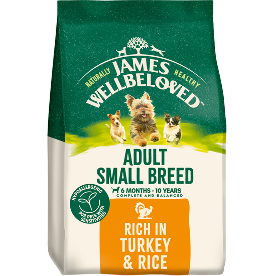 James Wellbeloved Small Breed Adult Dry Dog Food Turkey & Rice 18635