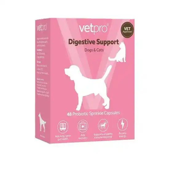 Vetpro Digestive Support Supplement Sprinkle Capsules for Cats & Dogs 19286