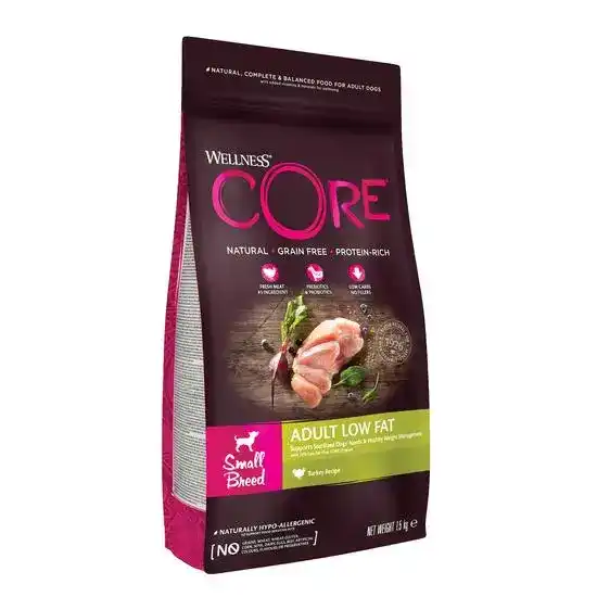 Wellness Core Small Breed Adult Low Fat Dry Dog Food Turkey 17024