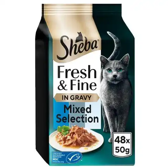 SHEBA Fresh & Fine Adult Wet Cat Food with Tuna