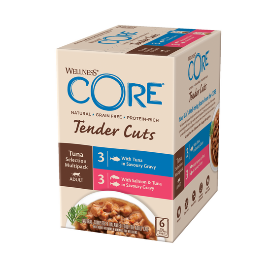 Wellness Core Adult Wet Cat Food Tender Cuts Tuna Selection Multipack 85g Pouche 17041
