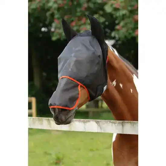 Equilibrium Field Relief Max Horse Fly Mask Black/Orange 20385