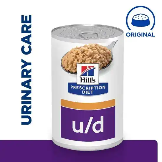 Hill's PRESCRIPTION DIET u/d Urinary Care Wet Dog Food Original Flavour 12 x 370g Cans 16835