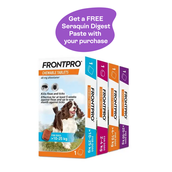 FRONTPRO Chewable Tablet Flea & Tick Treatment for Dogs Single Tablet 19300