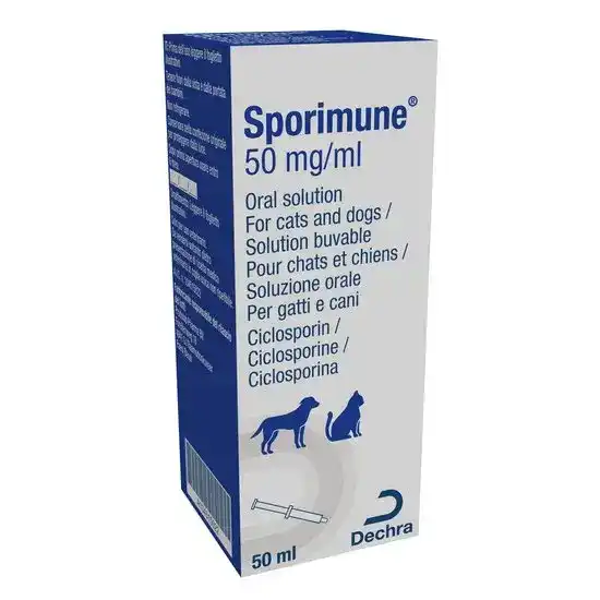Sporimune Oral Solution For Dogs and Cats 50mg/ml 7855