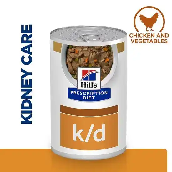 Hill's PRESCRIPTION DIET k/d Kidney Care Wet Dog Food Stew with Chicken & Added Vegetables 12 x 354g Cans 467