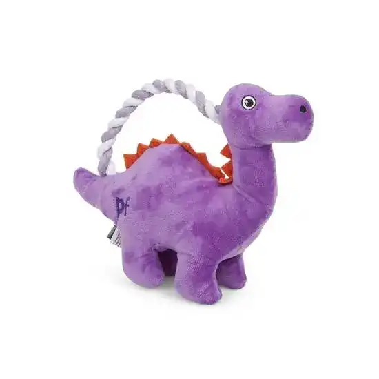 Petface Buddies Rope Handle Dinosaur Plush Dog Toy 18531