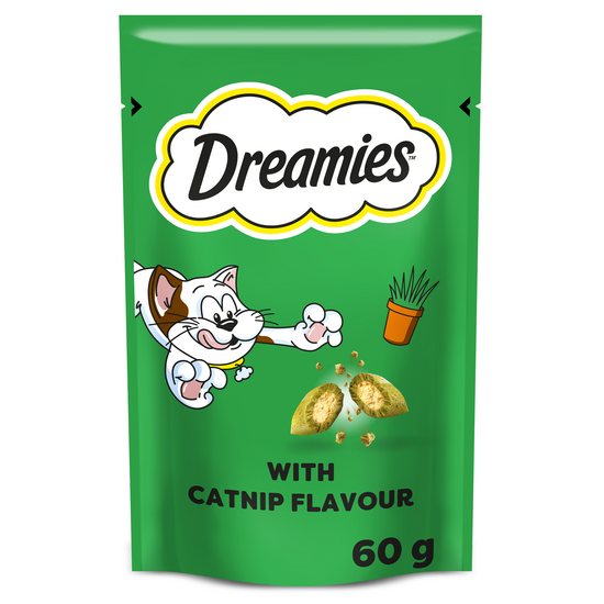 Dreamies Cat Treats with Catnip 60g Packs 16407