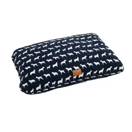 House of Paws Fleece Cushion Dog Bed Navy 18774