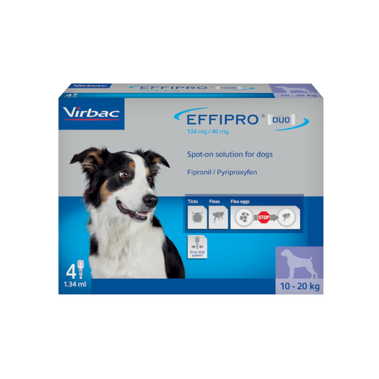 EFFIPRO DUO Spot-On Flea and Tick Treatment for Medium Dogs (10kg-20kg) 10134