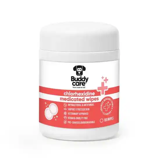 Buddycare Chlorhexidine Medicated Dog Wipes 20161