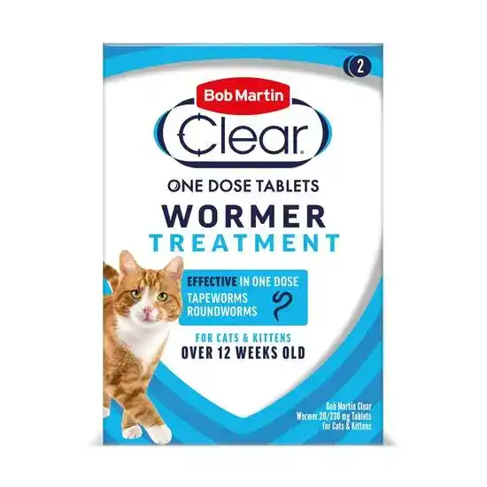 Bob Martin Clear Wormer Tablets for Cats & Kittens 18536