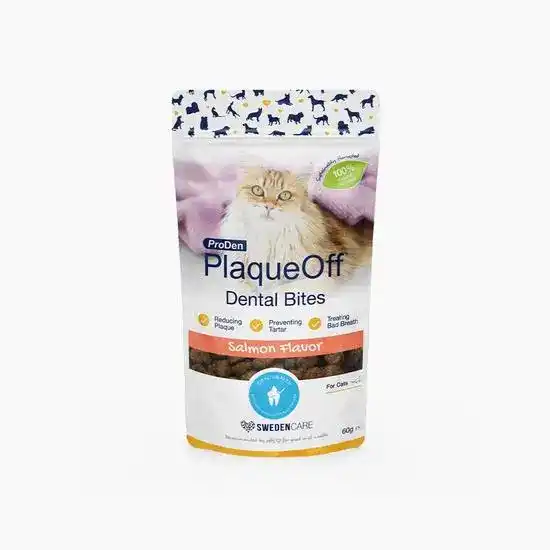 ProDen PlaqueOff Dental Bites for Cats Salmon 1 x 60g 18847