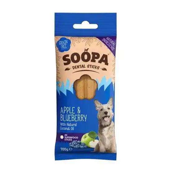 Soopa Dental Sticks for Dogs with Apple & Blueberry 40 Pieces 18102