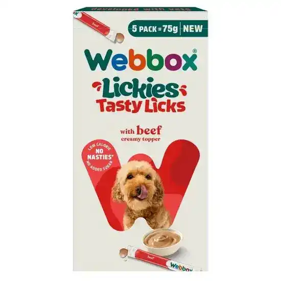 Webbox Lickies Tasty Licks Creamy Beef Dog Treats 21084