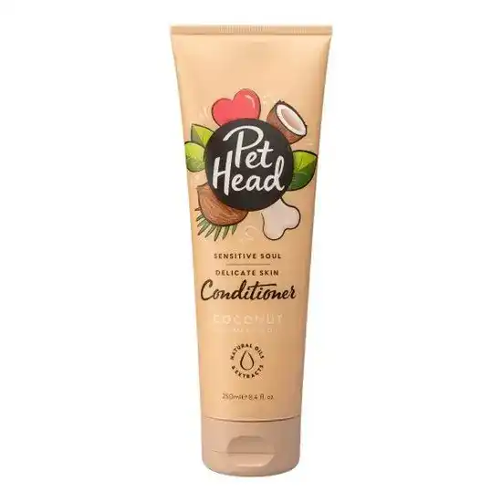Pet Head Sensitive Soul Delicate Skin Conditioner for Dogs with Coconut and Marula Oil 250ml Bottle 7769