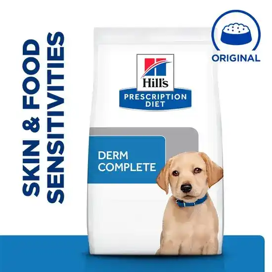 Hill's PRESCRIPTION DIET Puppy Derm Complete Skin Care & Food Sensitivities Dry Dog Food Original Flavour 16380
