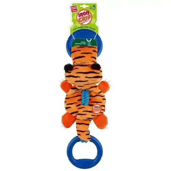 GiGwi Iron Grip Tiger TPR Handle Plush Toy for Dogs 1378