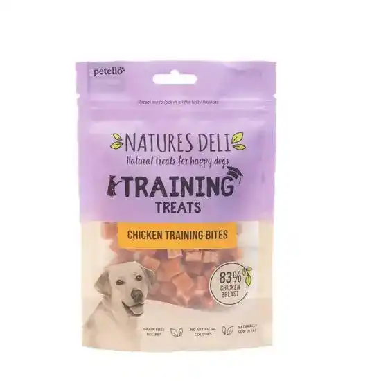Natures Deli Training Treat Bites with Chicken for Dogs 100g Packs 2193