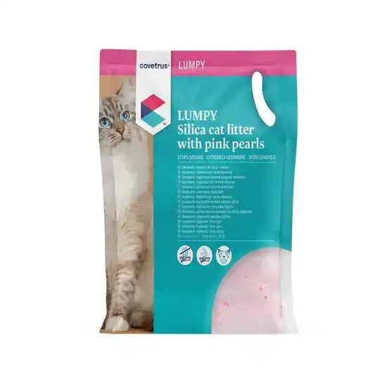 Covetrus LUMPY Silica Cat Litter with Pink Pearls 16469