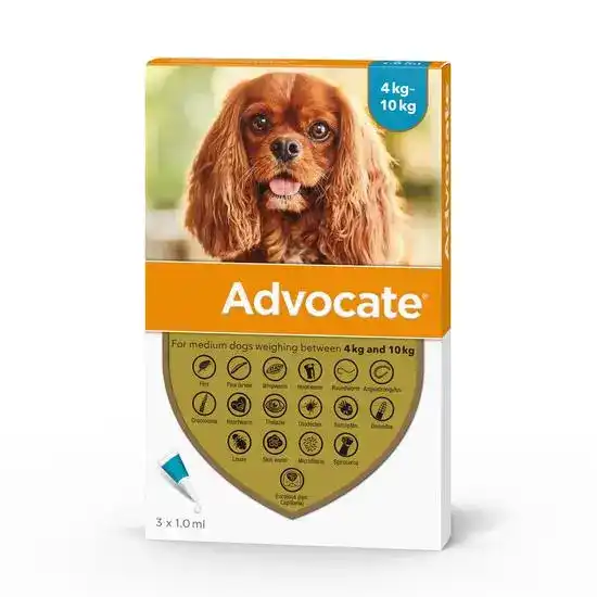 Advocate Spot-On Solution for Medium Dogs 100mg/25mg (4kg-10kg) 2950