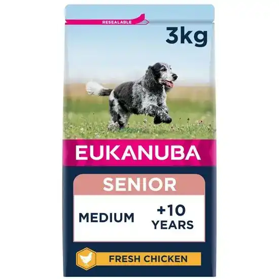 Eukanuba Medium Breed Senior Dry Dog Food with Fresh Chicken 16336