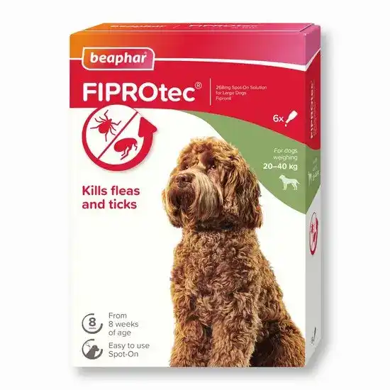 Beaphar FIPROtec Spot-On Flea and Tick Treatment for Large Dogs 20kg-40kg 15782