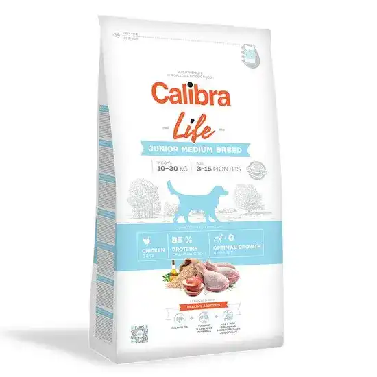 Calibra Dog Life Junior Medium Breed Dry Dog Food with Chicken 15699