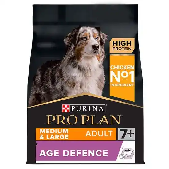 PURINA PRO PLAN Medium & Large Breed Adult 7+ Age Defence Dry Dog Food with Chicken 10515