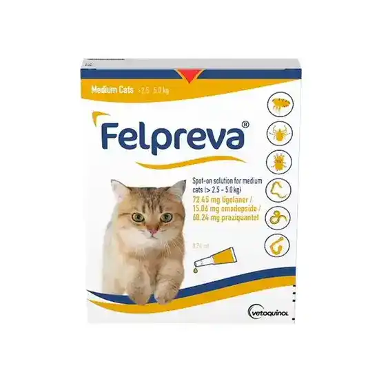 Felpreva Spot-On Solution for Medium Cats (2.5kg-5kg) 16419