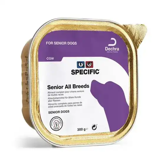 Dechra SPECIFIC CGW All Breeds Senior Wet Dog Food 6 x 300g Allutrays 10437