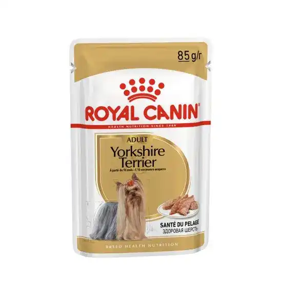 ROYAL CANIN Adult Yorkshire Terrier Wet Dog Food Loaf in Sauce 12 x 85g Pouches 17369