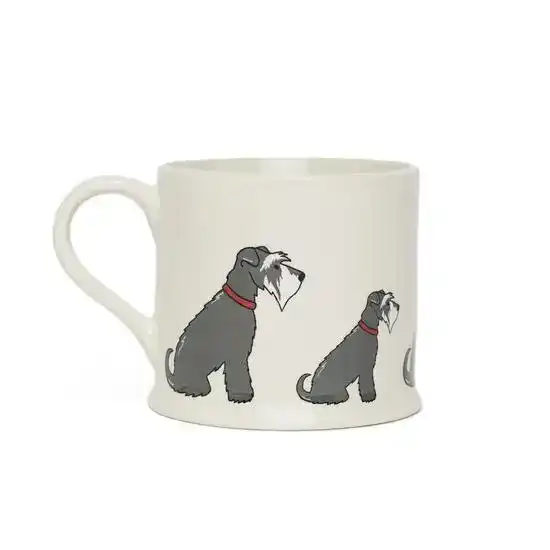 Sweet William Mischievous Mutts Dog Mug Grey Schnauzer 19961