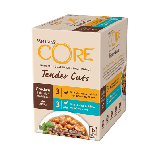 Wellness Core Adult Wet Cat Food Tender Cuts Chicken Selection Multipack 85g Pou 17042