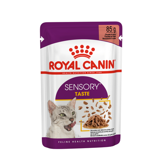Royal Canin Sensory Taste Adult Wet Cat Food Chunks in Gravy 85g Pouches 20199