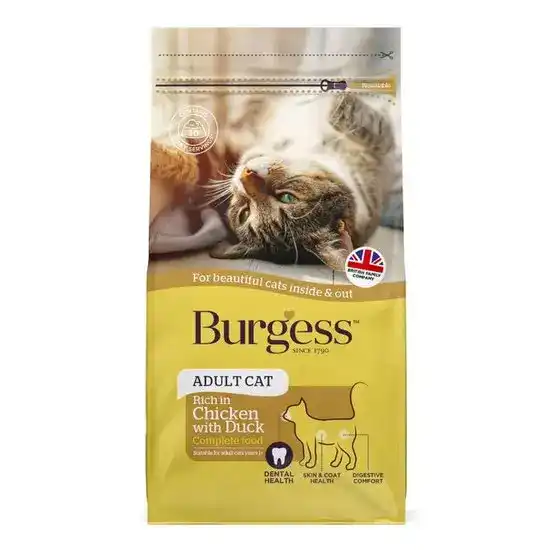 Burgess Adult Dry Cat Food Rich in Chicken with Duck 16401