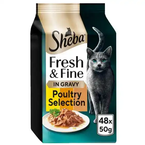 SHEBA Fresh & Fine Adult Wet Cat Food with Chicken