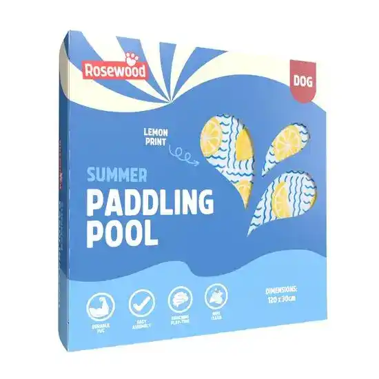 Rosewood Paddling Pool for Dogs Lemon Print 19832