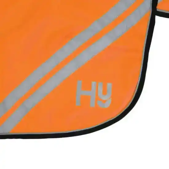 Hy Equestrian Reflector Mesh Exercise Sheet Orange 20825