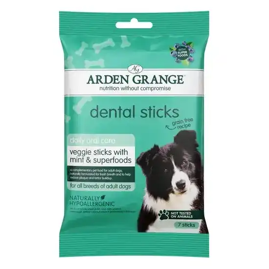 Arden Grange Dental Sticks for Adult Dogs with Mint & Superfoods 56 Pieces 18103