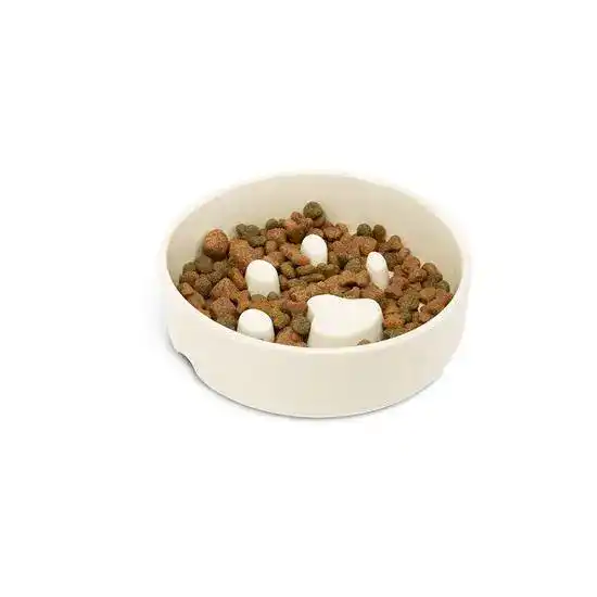 Scruffs Icon Slow Feeder Dog Bowl Cream 19200