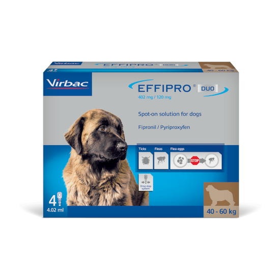 EFFIPRO DUO Spot-On Flea and Tick Treatment for Extra Large Dogs (40kg-60kg) 10142