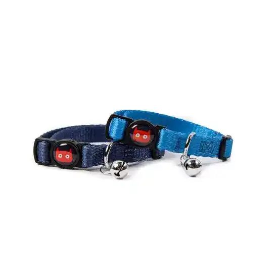 Doodlecat Cat Collar Duo Set Cornflower & Indigo 18837