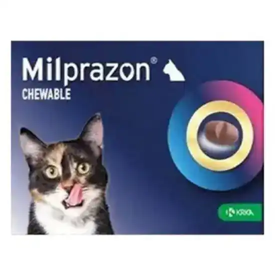 Milprazon Chewable Film-Coated Tablets for Cats 16mg/40mg (2kg and over) 10536