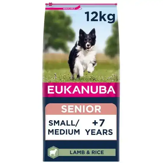 Eukanuba Small & Medium Breed Senior Dry Dog Food with Lamb & Rice 16329