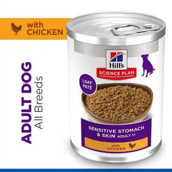 Hill's SCIENCE PLAN Sensitive Stomach & Skin Adult Wet Dog Food with Chicken 12 18781