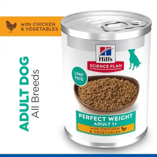 Hill's SCIENCE PLAN Specialty Adult Perfect Weight Wet Dog Food with Chicken & Vegetables 12 x 363g Cans 2398