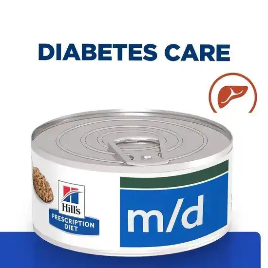 Hill's PRESCRIPTION DIET m/d Diabetes Care Wet Cat Food with Liver 156g Tins 15968