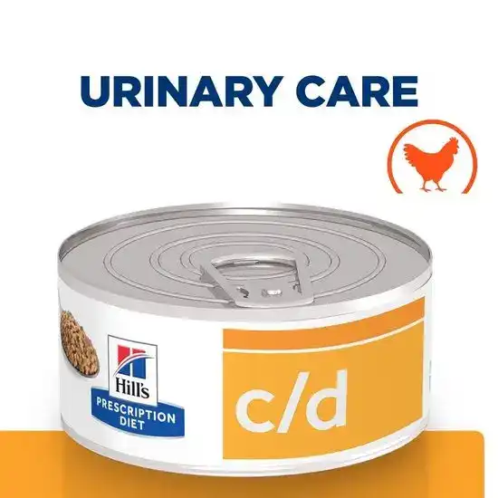 Hill's PRESCRIPTION DIET c/d Multicare Urinary Care Wet Cat Food with Chicken 156g Tins 15966